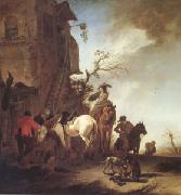 WOUWERMAN, Philips Hunters and Horsemen by the Roadside (mk05)
